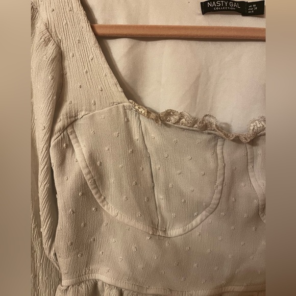 Women’s Nasty Gal Square Neck Textured Blouse - Picture 3 of 5